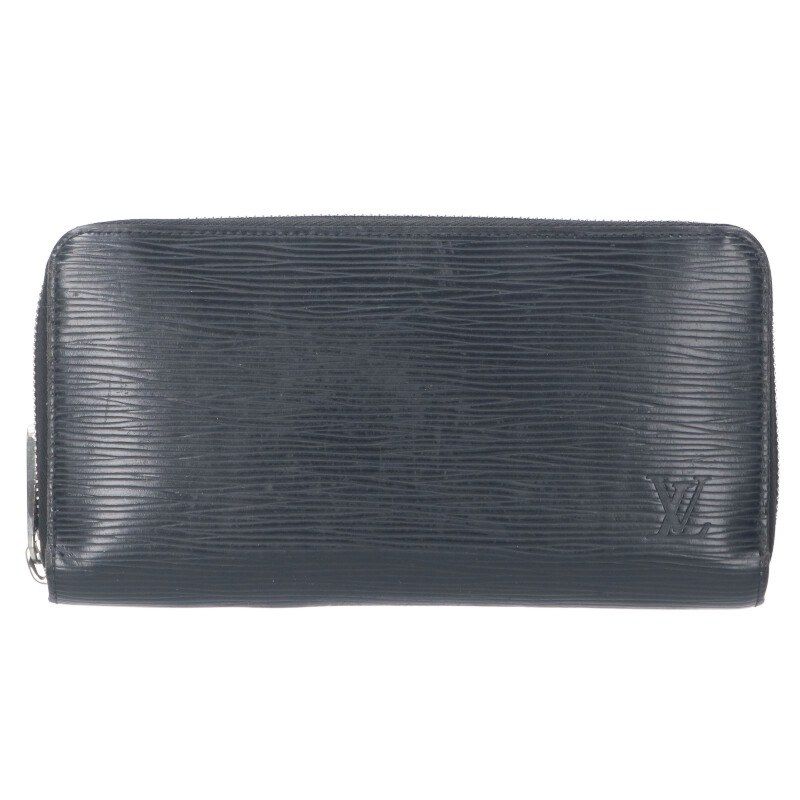 Louis Vuitton M61857 Zippy Wallet Epi Noir Black Round Zip Wallet Men's