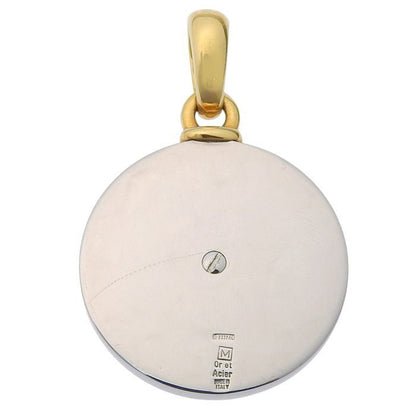 Bvlgari Bulgari Horoscope 1P Diamond Pendant Top 18K Yellow Gold SS 750 Yellow