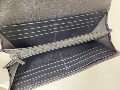 Gucci Bifold Long Wallet 719886 Off Dear Web Stripe Black Leather Accessories