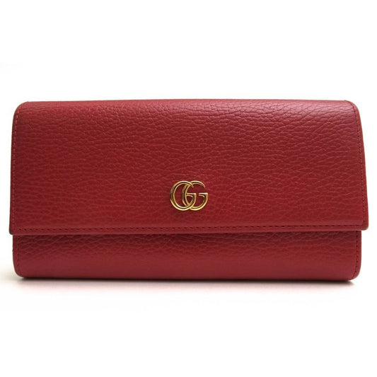 Gucci Long Wallet Women Leather Red Cao0 g 1000 GG Marmont