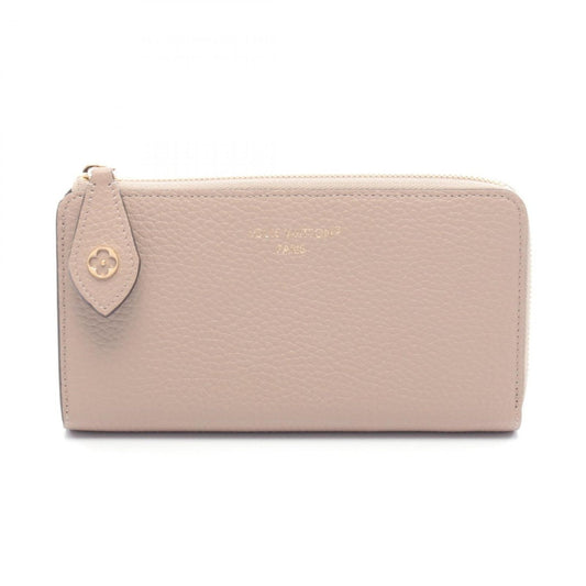 Louis Vuitton Lshape Zipper Wallet Portefeuille Comet Leather Gare Beige