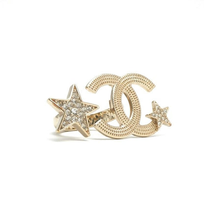 Chanel Ring Gold CC Logo Star