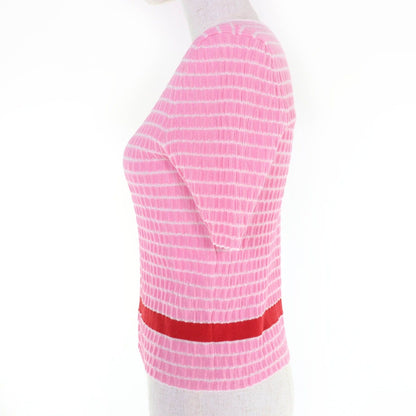 Chanel Cotton CC Logo Short Sleeve Knit Pink 36 — view 2