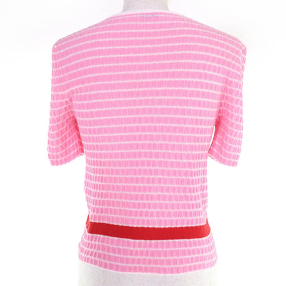 Chanel Cotton CC Logo Short Sleeve Knit Pink 36 — view 3