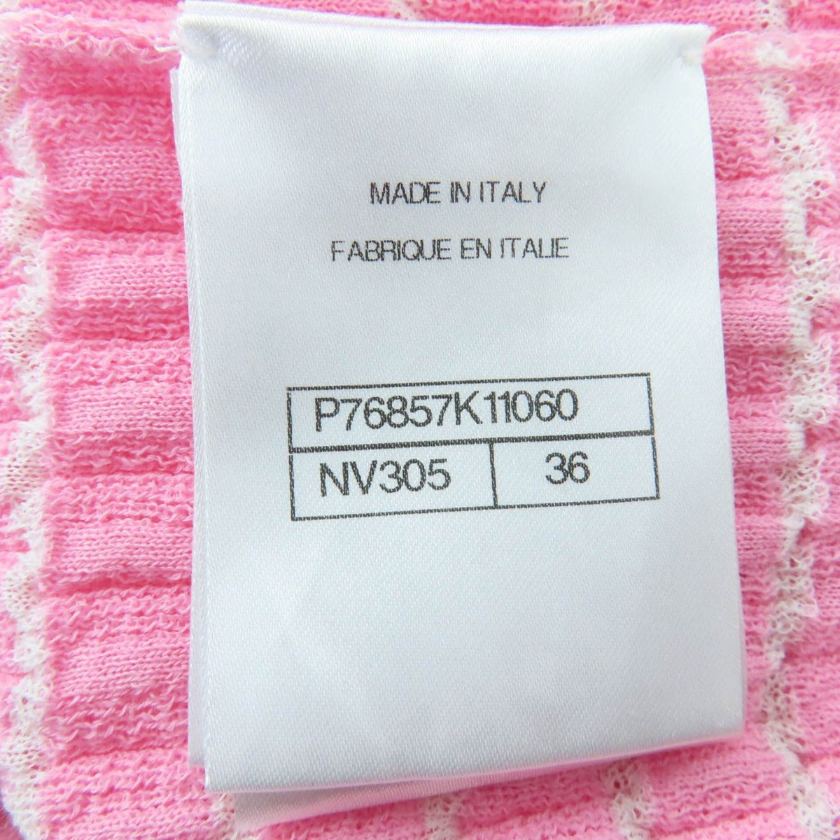 Chanel Cotton CC Logo Short Sleeve Knit Pink 36 — view 6