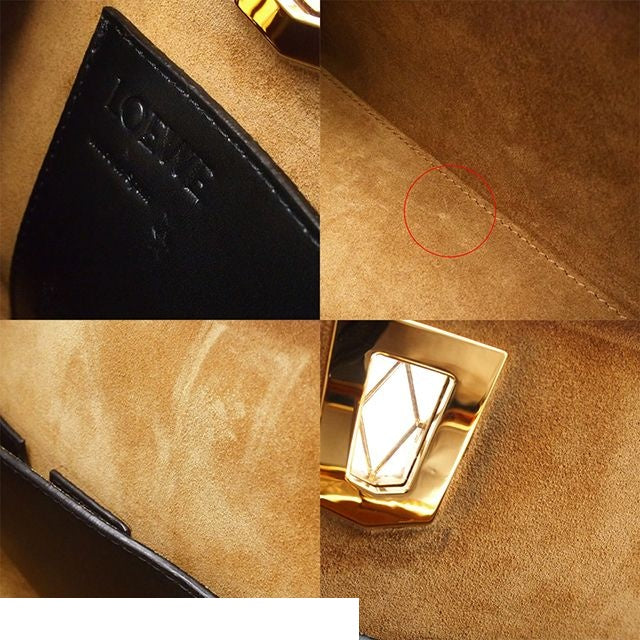 Loewe Lantern Bag Black Leather Handbag — view 6