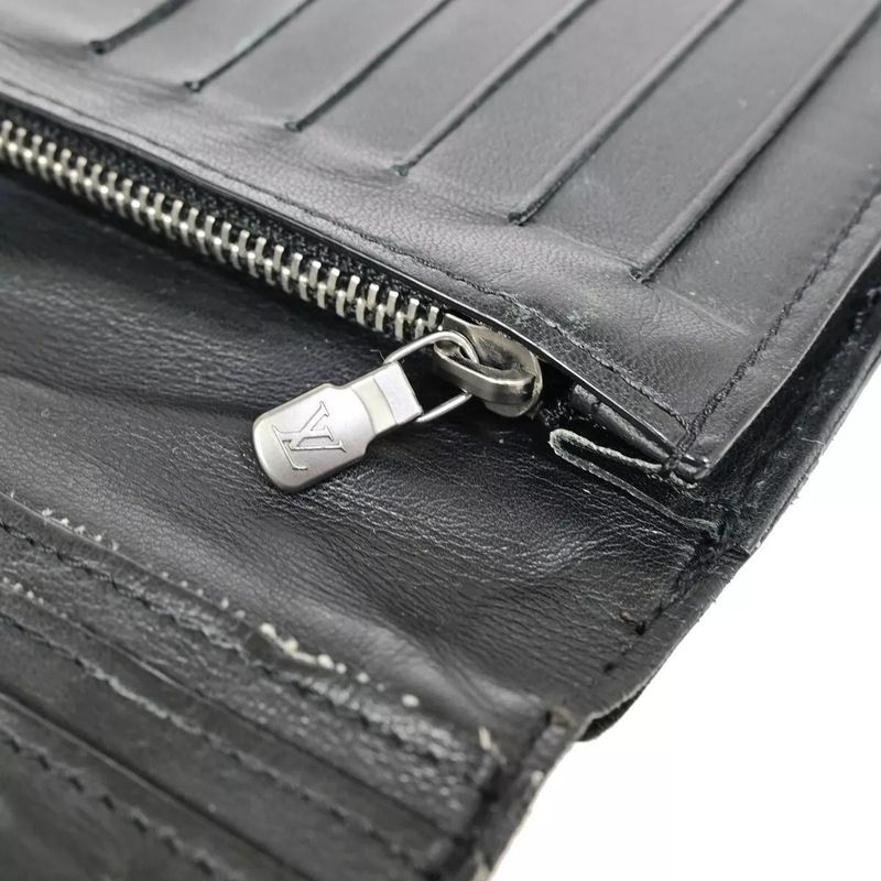 Louis Vuitton Long Wallet Damier Infini Portefeuille Blazer Black Leather