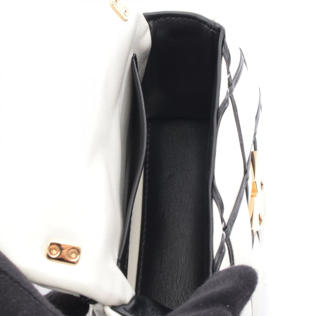 Louis Vuitton Shoulder Bag Pico Maltage White Black Leather — view 3