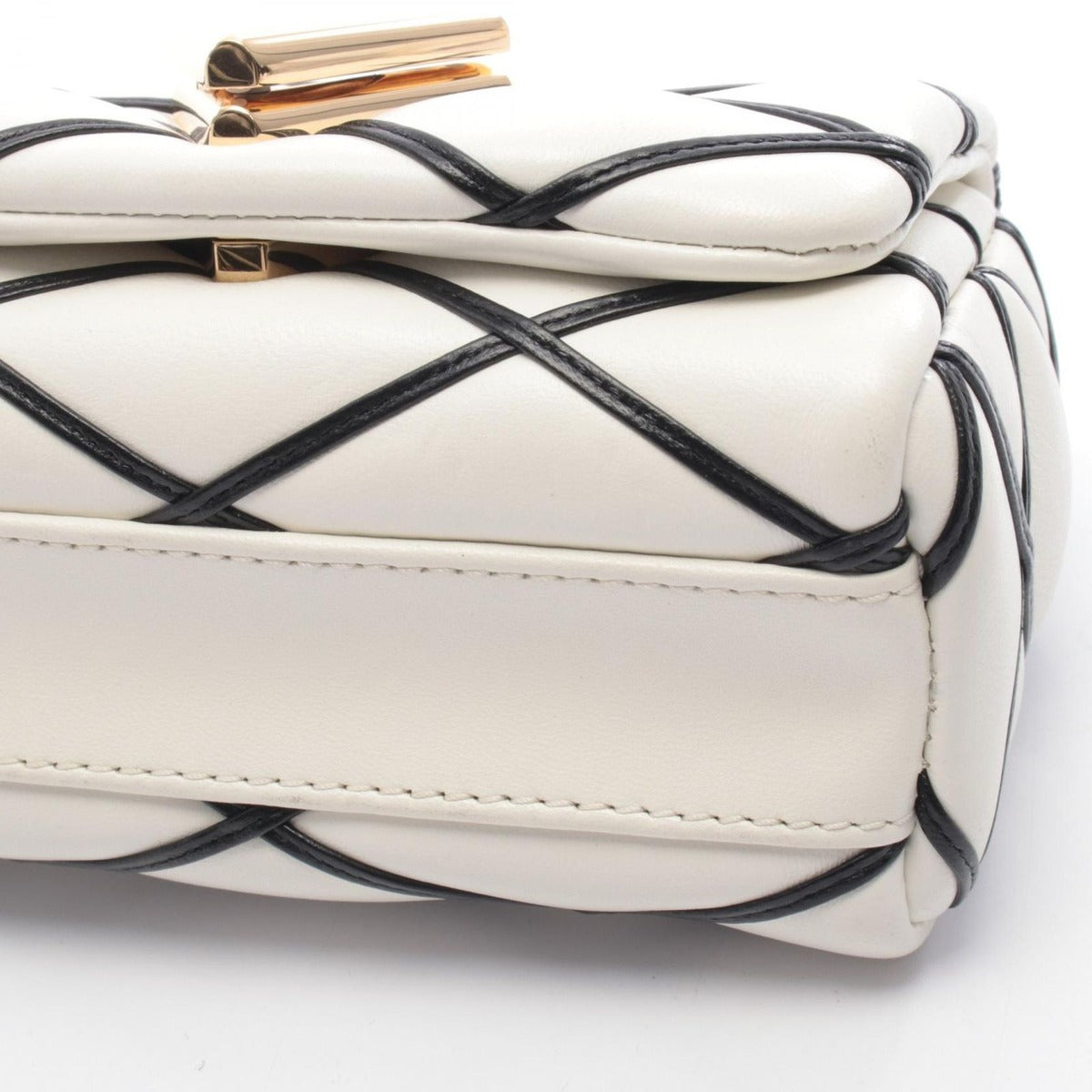 Louis Vuitton Shoulder Bag Pico Maltage White Black Leather — view 6