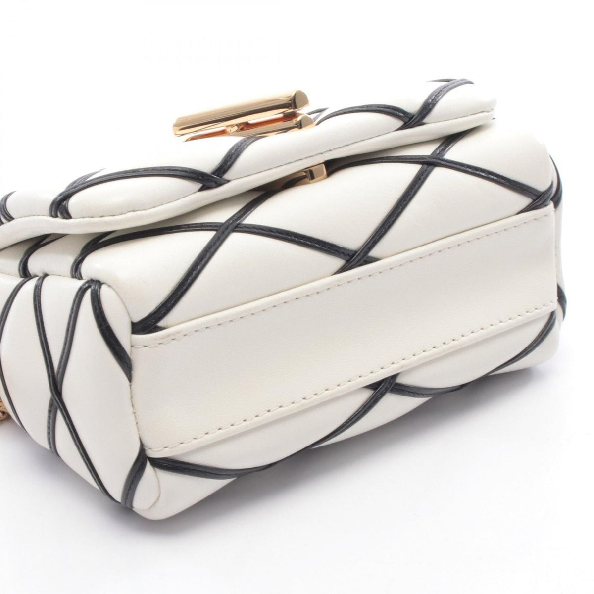 Louis Vuitton Shoulder Bag Pico Maltage White Black Leather — view 7
