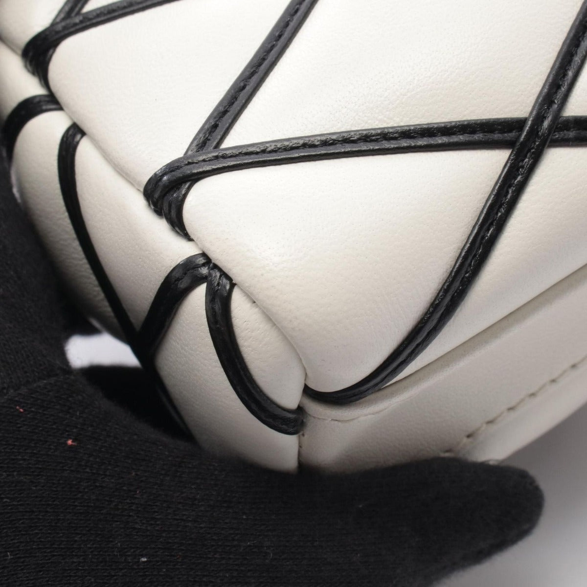 Louis Vuitton Shoulder Bag Pico Maltage White Black Leather — view 8