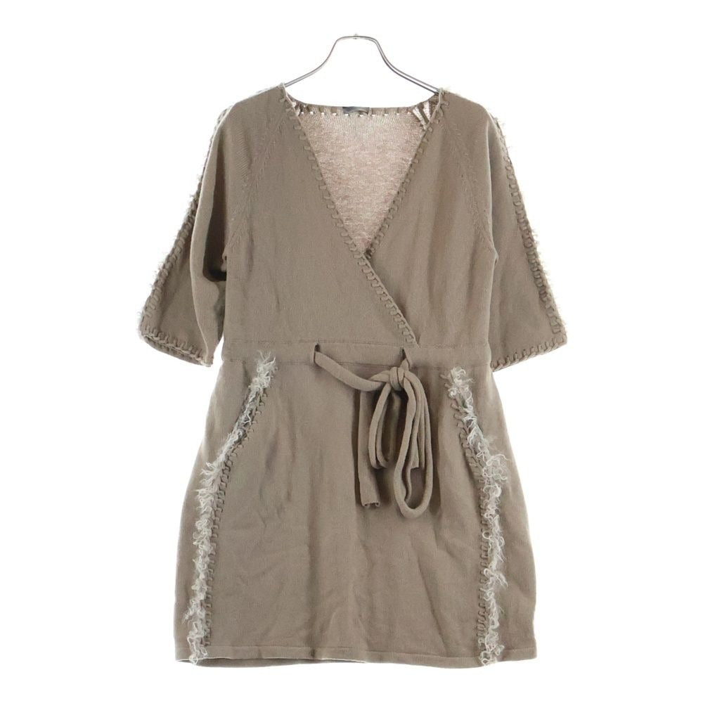 Fendi Cashmere Poncho Brown 40 Flat