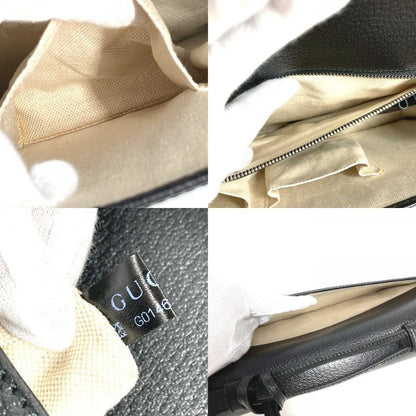 Gucci Handbag Logo 295256 Leather Black