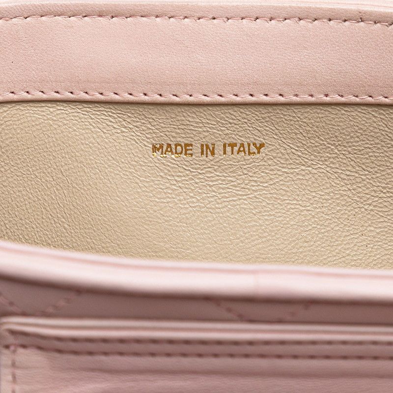 Chanel Matelasse Coco Mark Fringe Chain Shoulder Bag Pink Lambskin Ladies Chanel