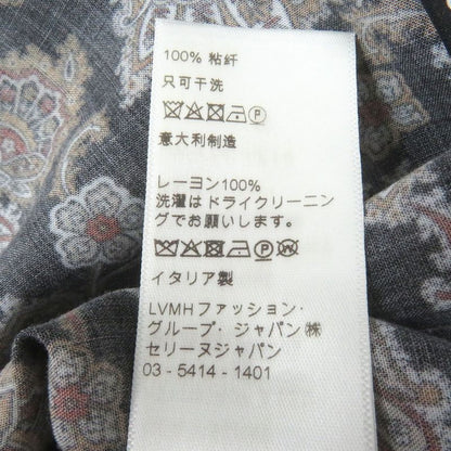 Celine 20AW 2c143428k Paisley Allover Long Sleeve Long Sleeve Shirt Black 38