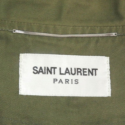 Saint Laurent Paris 632467 Cotton Linen Toggle Button Military Duffle Coat