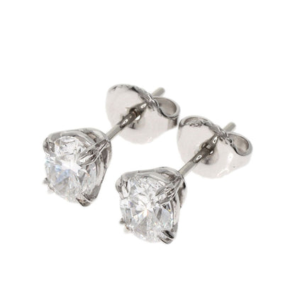 Harry Winston Oval Diamond Earrings 18K White Gold