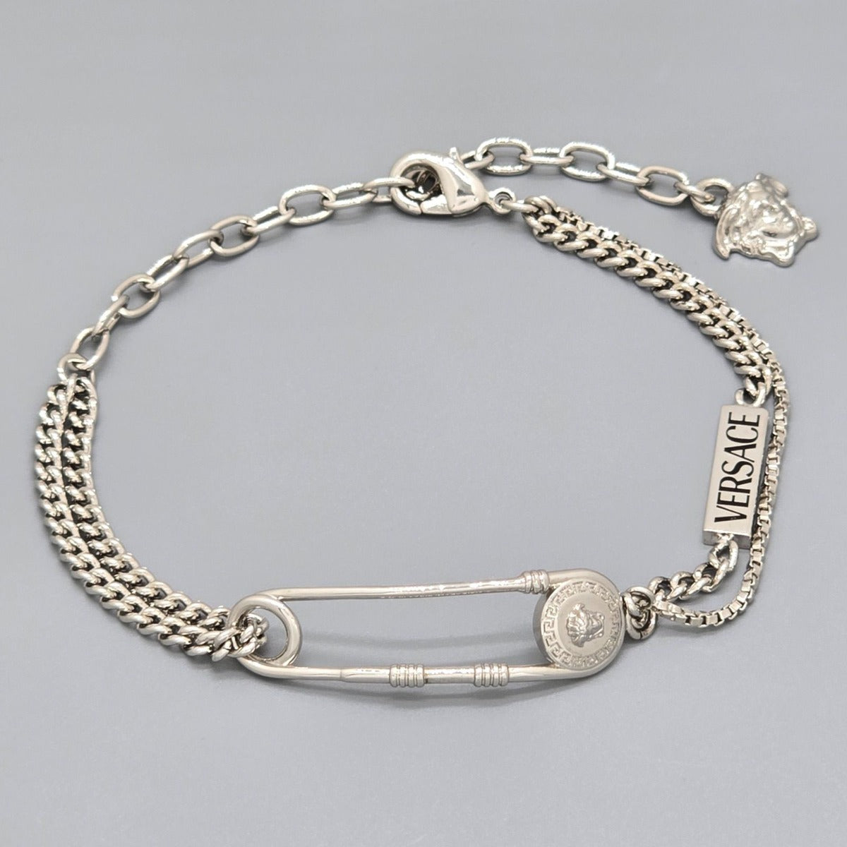 Versace Safety Pin Bracelet 14.5 Metal