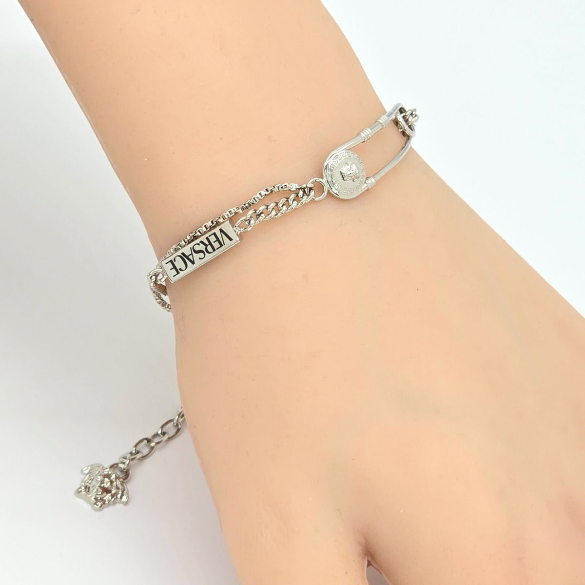 Versace Safety Pin Bracelet 14.5 Metal — view 2