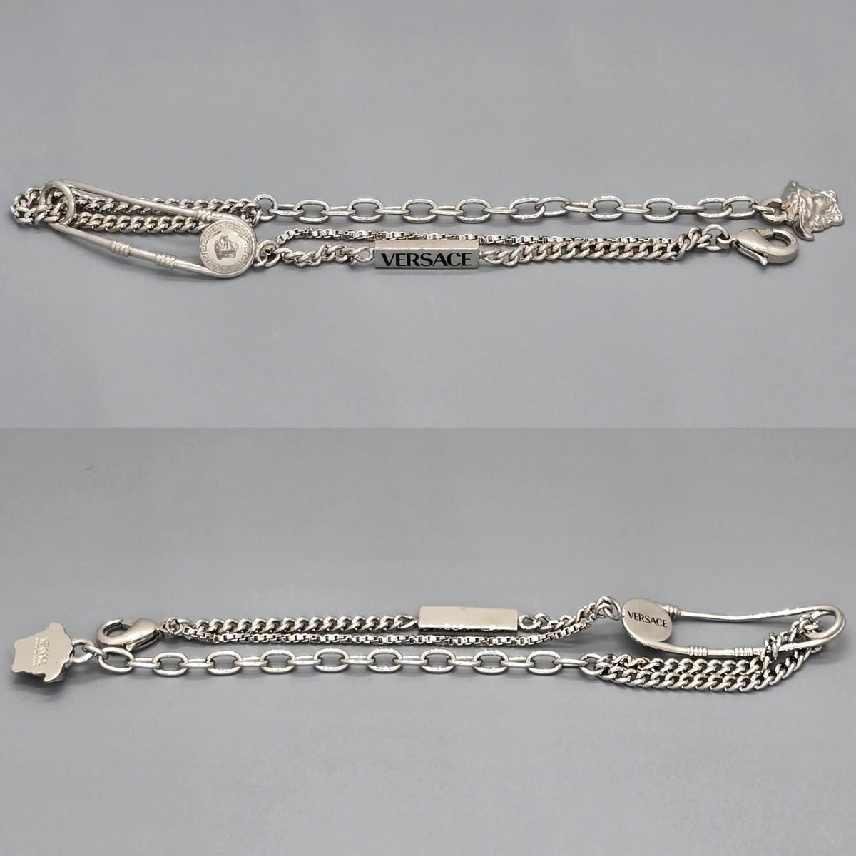 Versace Safety Pin Bracelet 14.5 Metal — view 3