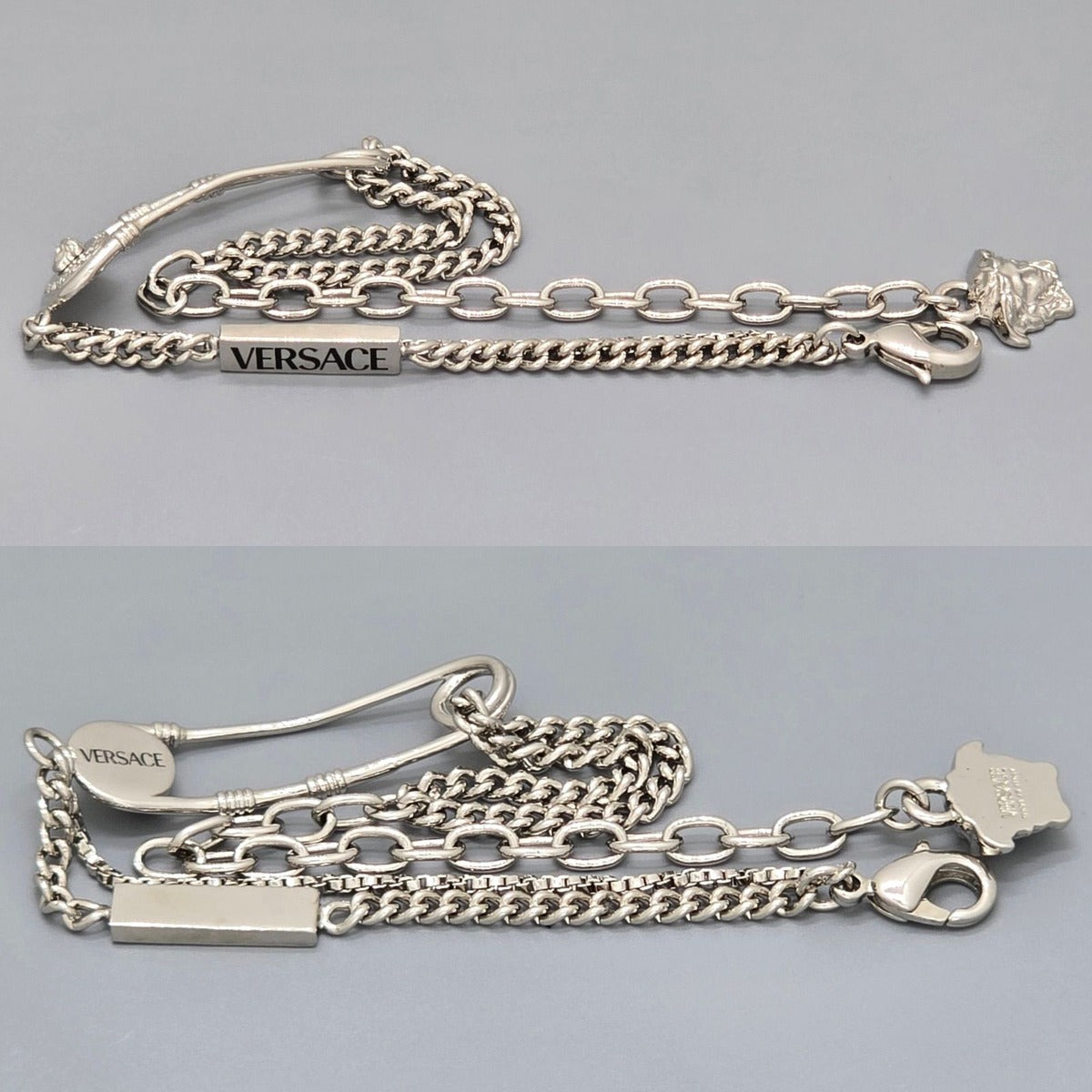 Versace Safety Pin Bracelet 14.5 Metal — view 4
