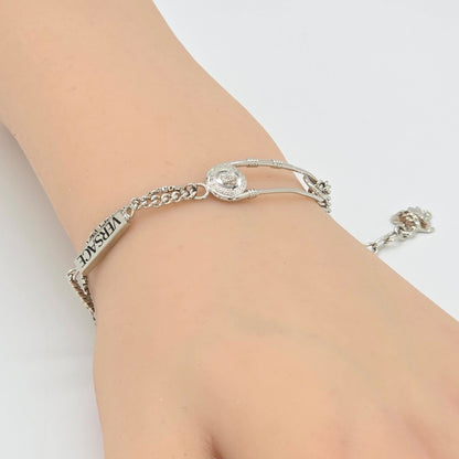 Versace Safety Pin Bracelet 14.5 Metal — view 9