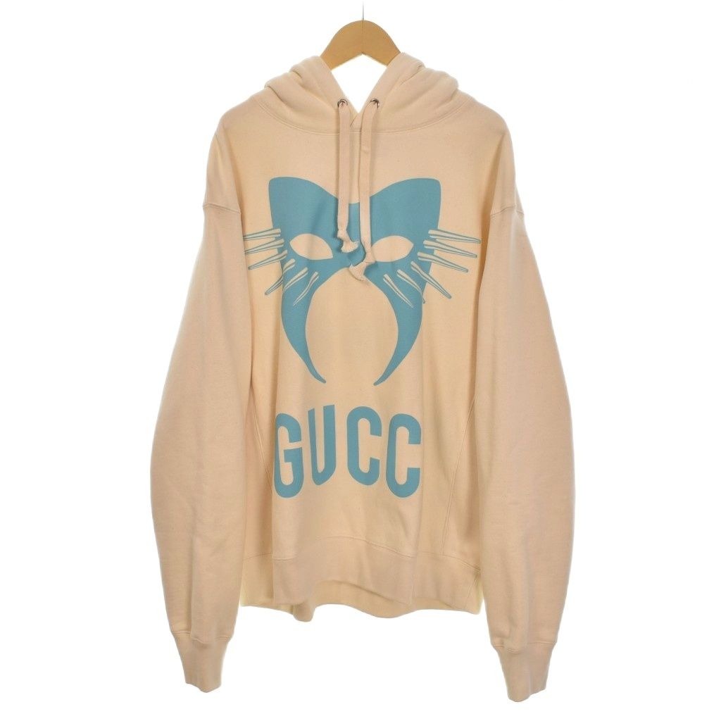 Gucci Manifest Print Hoodie M Ivory