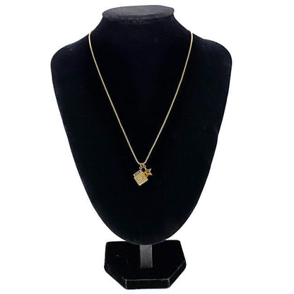 Christian Dior Cube Necklace Gold Excellent Condition Dice GP