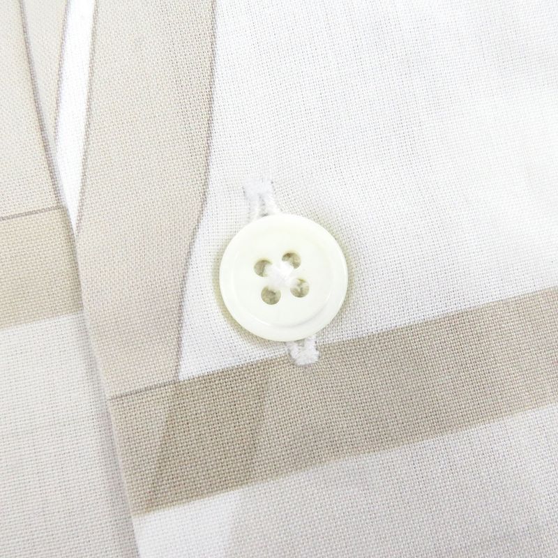 Hermes 100% Cotton Abstract Total Pattern Sleeve Serie Buttons Long Sleeves