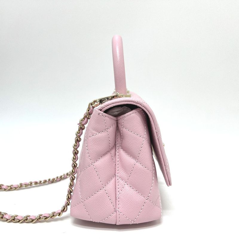 Chanel Handbag Coco Handle XXS Caviar Skin Baby Pink