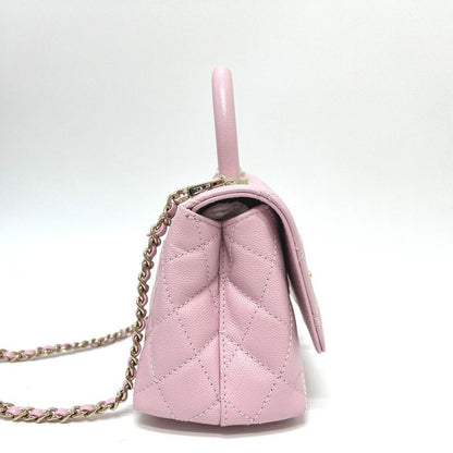 Chanel Handbag Coco Handle XXS Caviar Skin Baby Pink