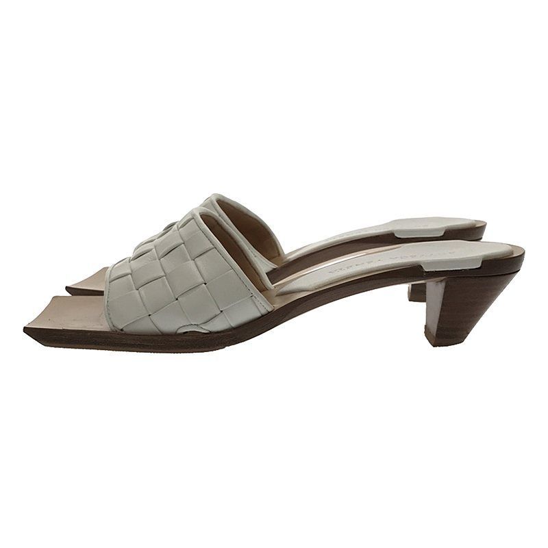 Bottega Veneta Intrecciato Square Toe Leather Sandals