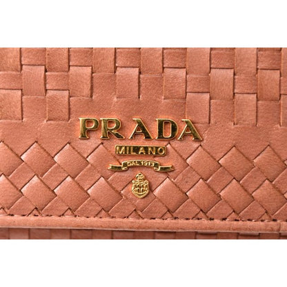 Prada Long Wallet Shoulder 1 M1437 Rose — view 10