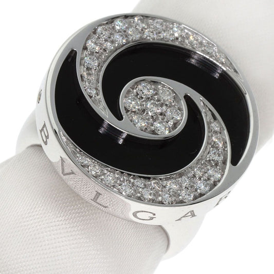 Bvlgari Allegra Optical Onyx Diamond Ring 18K White Gold