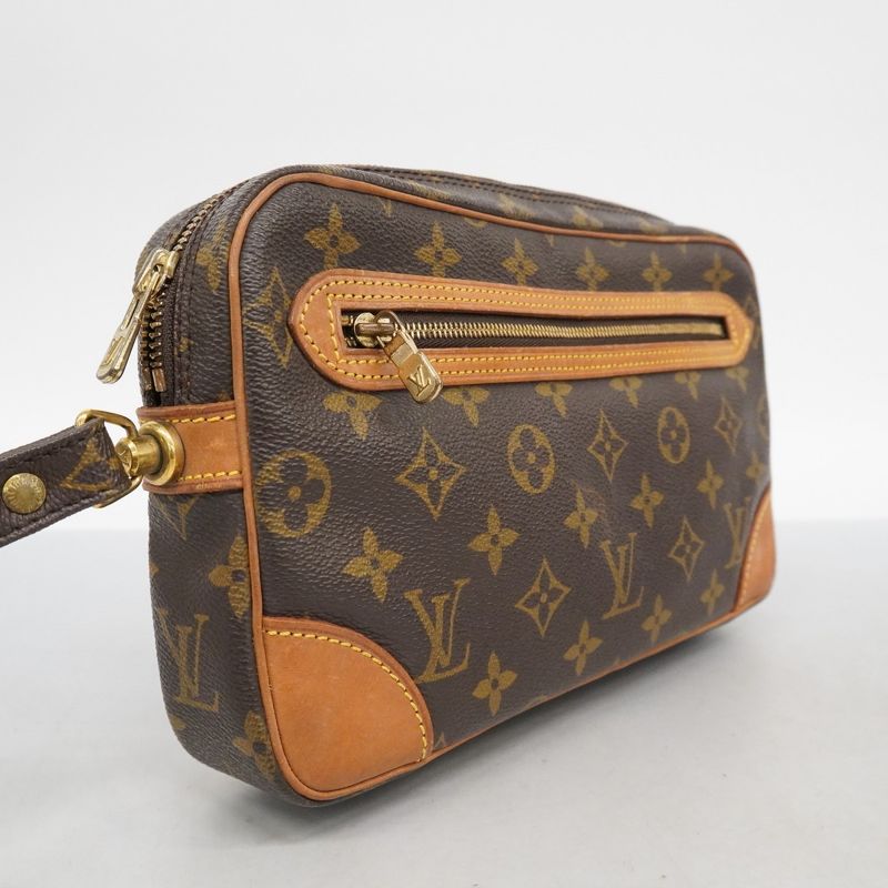 Louis Vuitton Clutch Bag Monogram Marly Dragonne GM M51825 Brown Men's