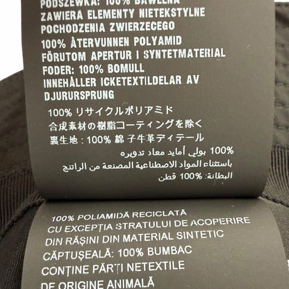 Prada Re-Nylon Leather Triangle Logo Bucket Hat Black — view 12