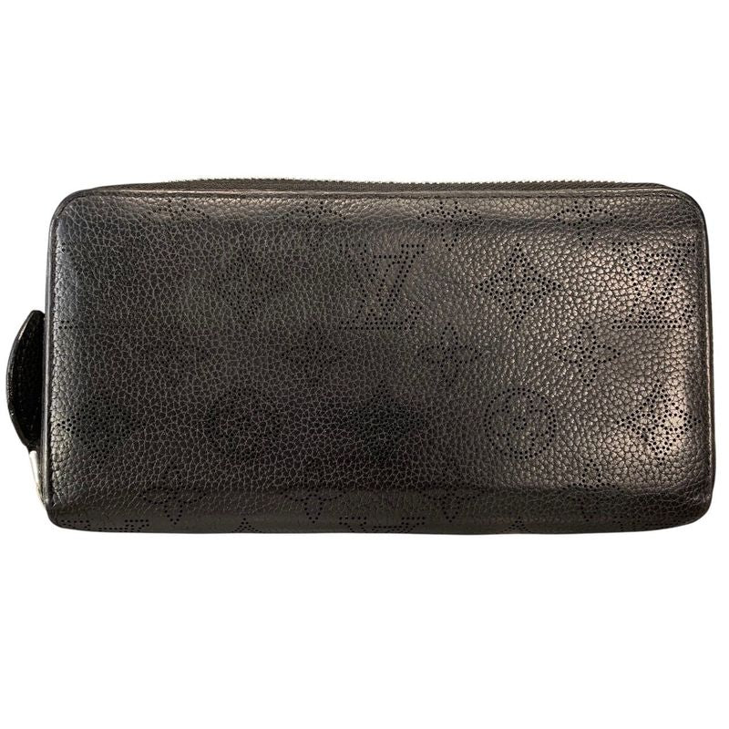 2829 Louis Vuitton Zippy Wallet Long Wallet M61867 Calf Leather Black Silver