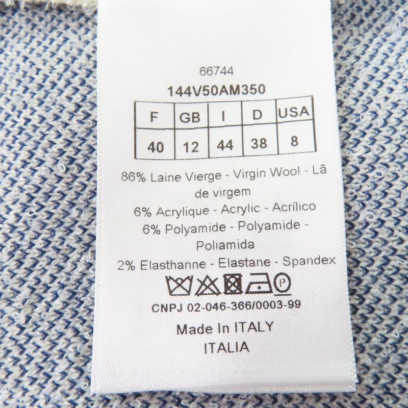 Christian DIOR 144v50am350 JA DIOR Paris Cropped Bomber Jacket Navy White 44