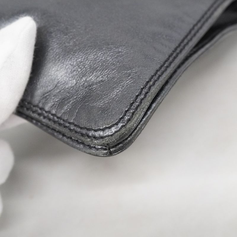 Chanel Shoulder Bag Lambskin Black Gold Hardware Women