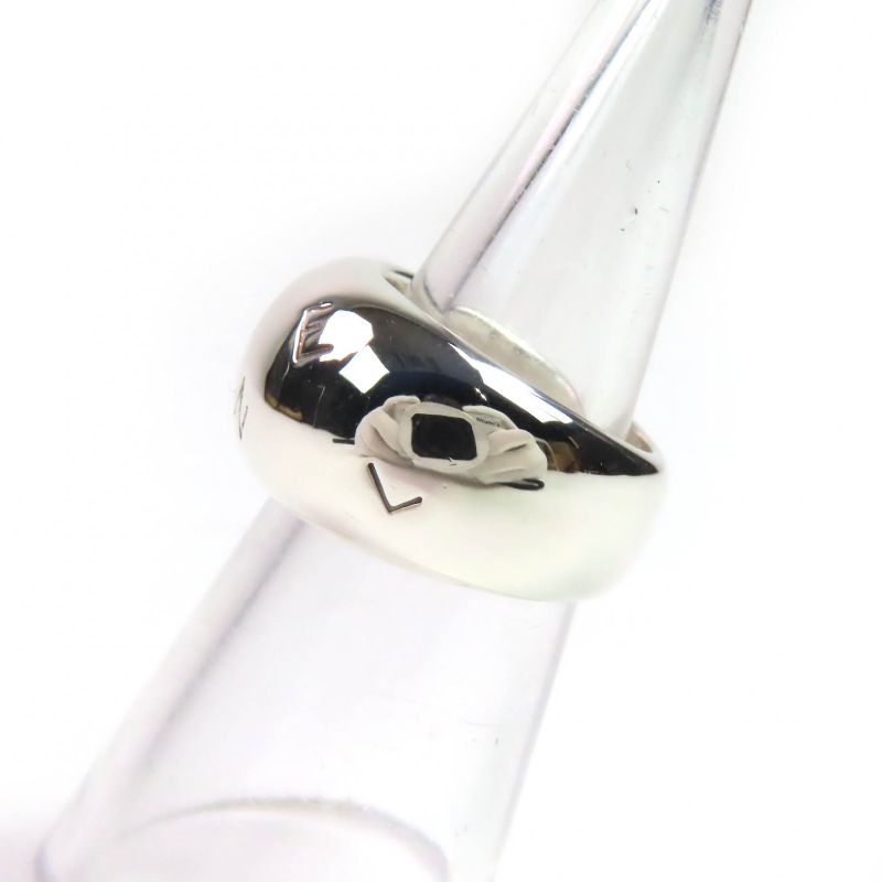 Chanel Sv925 Logo Engraved Wide Ring - Ring Accessory Silver Size Approx 11