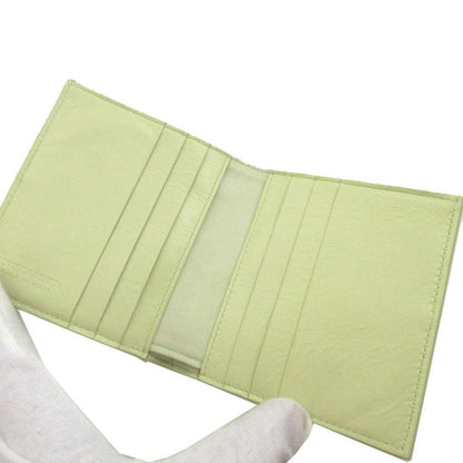 Bottega Veneta Maxi Intrecciato 690934 IC Chip Leather Yellow Bifold Wallet