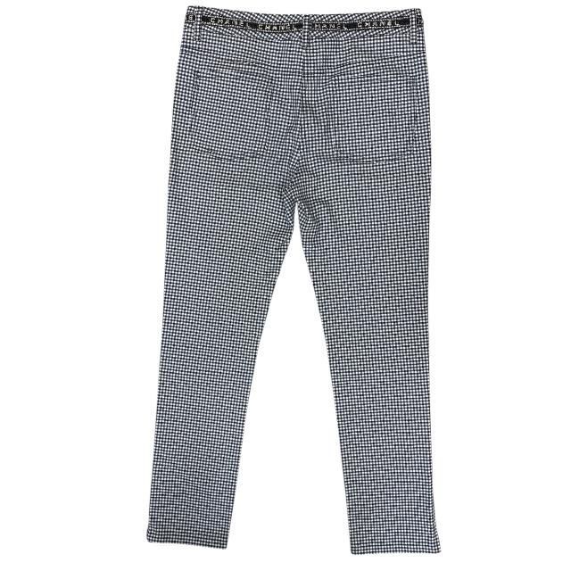 Chanel P53371 Pants Bottoms Slacks Gingham Check Hem Zip Coco Mark Logo Cotton