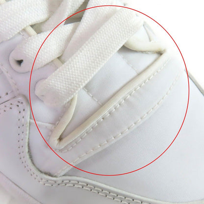 Prada Triangle Plate High Cut Sneakers with Re-Nylon Pouch White 24 — view 13