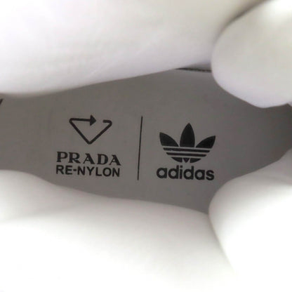 Prada Triangle Plate High Cut Sneakers with Re-Nylon Pouch White 24 — view 10