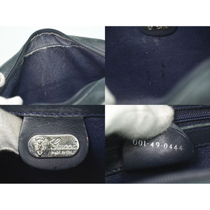 Gucci Vintage Micro GG Shoulder Bag Pochette Gray Navy — view 9