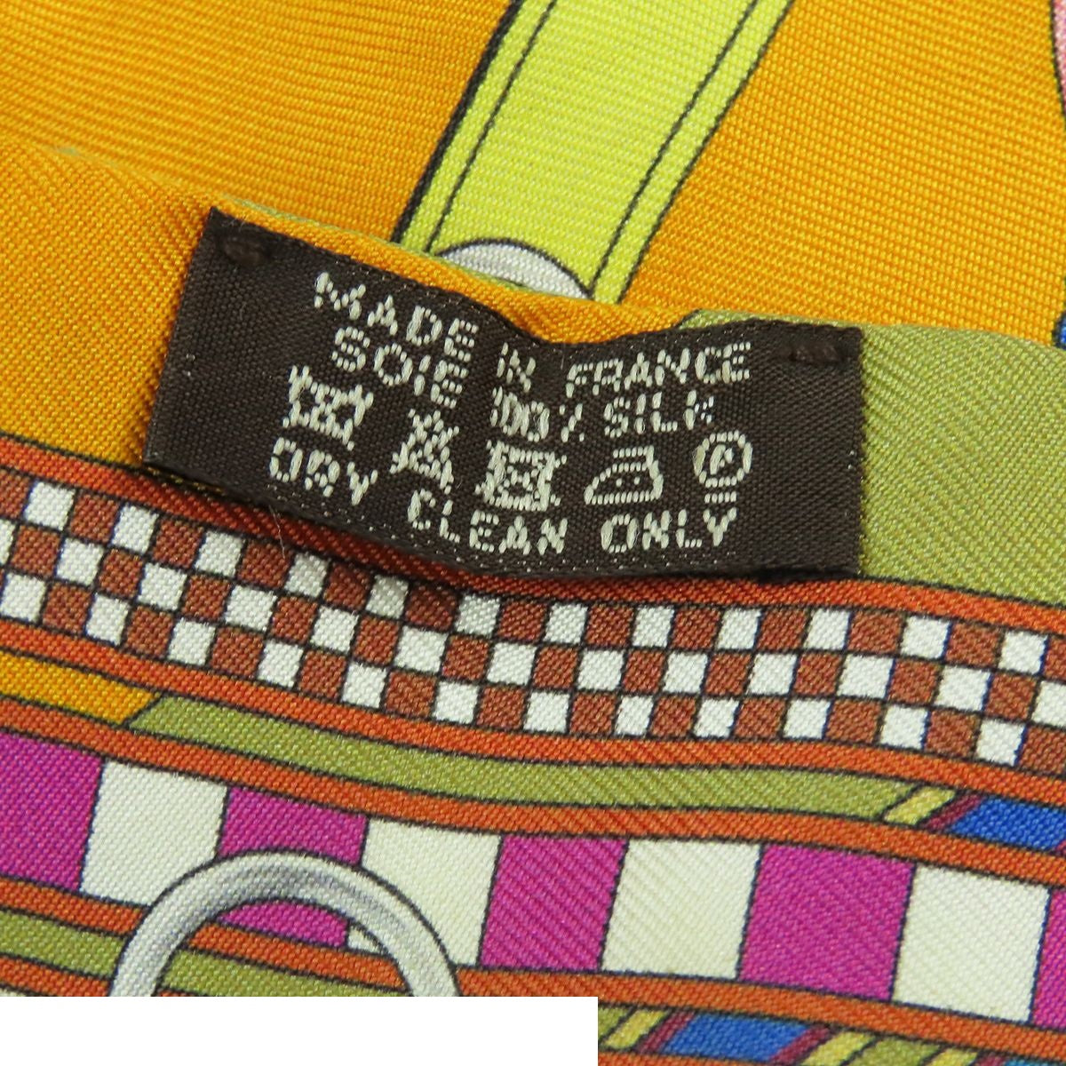 Hermes Twilly Orange Purple Multicolor Silk Brides Et Gray Bridle and Charm — view 5