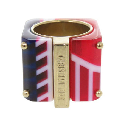 Dior Sorbet Wide Ring L Gold Red Blue