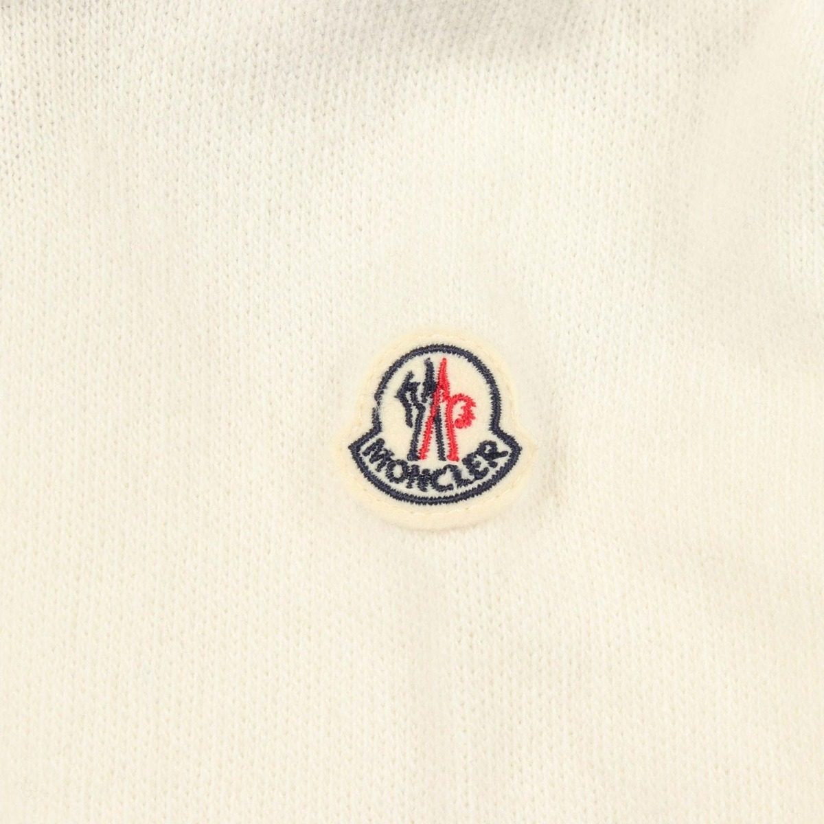 Moncler Down Jacket Knit Contrast Kids Ivory Wool — view 6