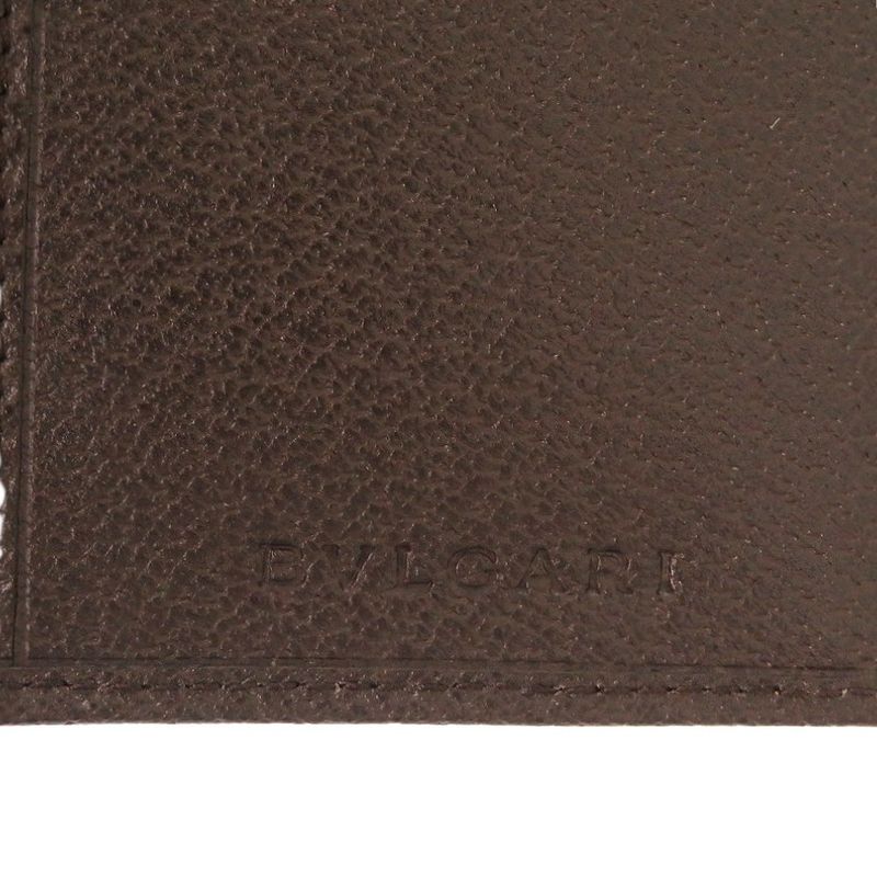 Bulgari Logomania Canvas Leather Beige Long Wallet Long Billfold Brown 1252