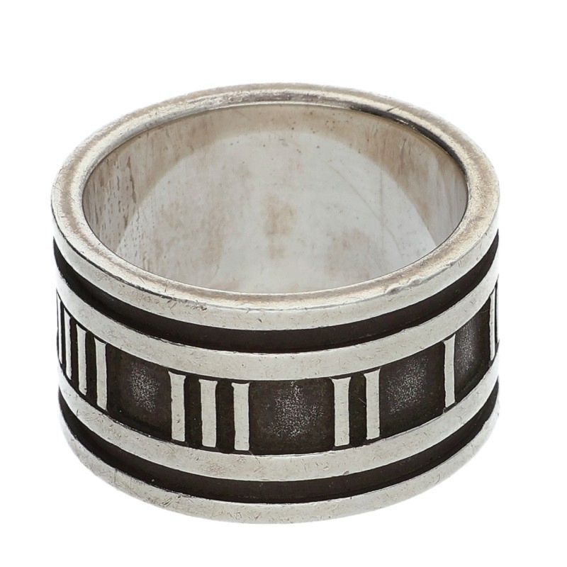 Tiffany & Co Atlas Wide Silver Ring Men's Size 14